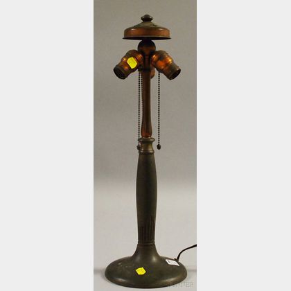 Handel Patinated Cast Metal Table Lamp Base