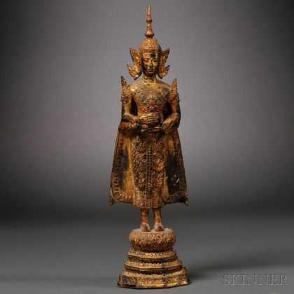 Gilt-bronze Standing Buddha