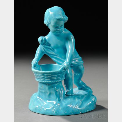 Wedgwood Turquoise-glazed Earthenware Figural Salt