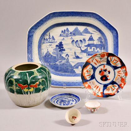 Six Export Porcelain Items