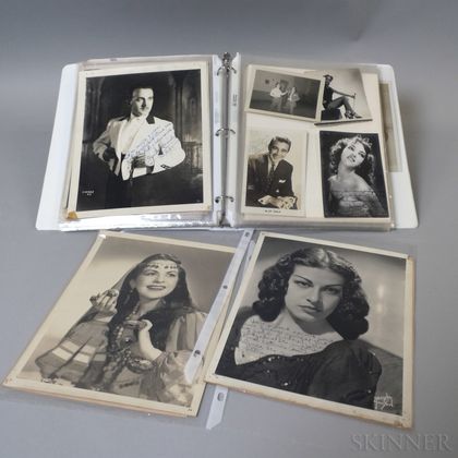 Group of Autographed Photographs of Actors and Musicians