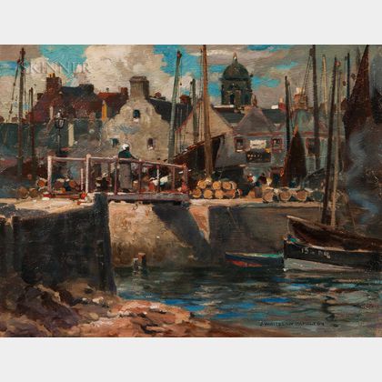James Whitelaw Hamilton (Scottish, 1860-1932) The Harbour—Eyemouth