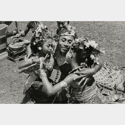 Henri Cartier-Bresson (French, 1908-2004) The Alloeng Kotjok Dance in the Temple, Village of Sayan, Bali, Indonesia