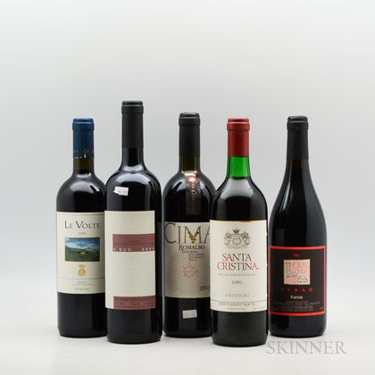 Mixed Tuscan Wines, 5 bottles 