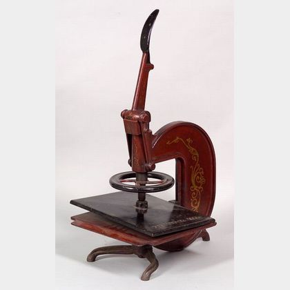Paint-Decorated Cast-Iron Bookpress