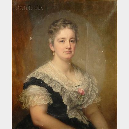 George Augustus Baker, Jr. (American, 1821-1880) Portrait of a Lady Purported to be Mary Dumesnil McIlvain... 