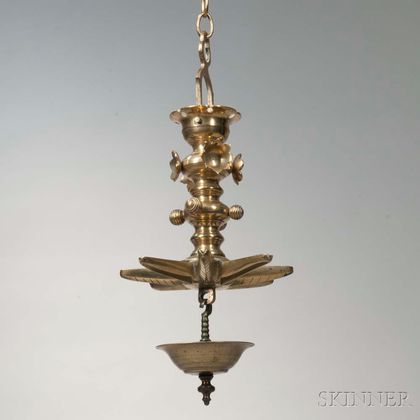 German Brass Hanging Sabbath Lamp