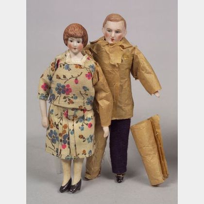 Doll House Man and Woman and Miscellaneous Doll-Related Items