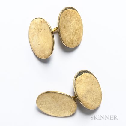Pair of Tiffany & Co. 14kt Gold Cuff Links
