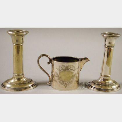 Pair of Gorham Electroplated Candlesticks