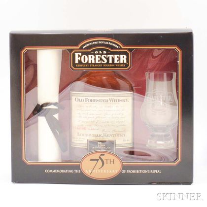 Old Forester 75th Anniversary Set, 1 375ml bottle (oc) 