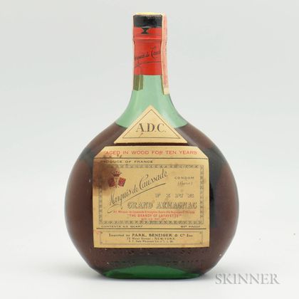 Marquis de Caussade Fine Grand Armagnac 10 Years Old, 1 4/5 quart bottle 