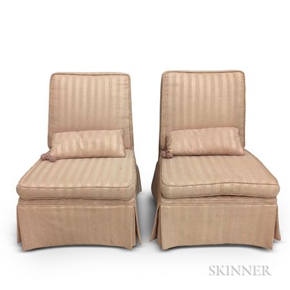 Two Dunbar Slipper Chairs