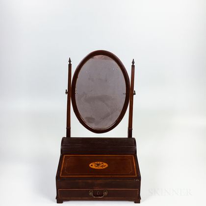 Georgian-style Inlaid Mahogany Dressing and Writing Stand
