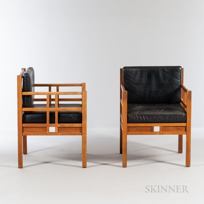 Two Thomas Moser Windward Lounge Chairs