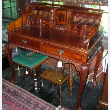 Rococo-style Asian Hardwood Desk
