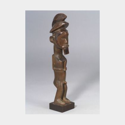 African Carved Wood Fetish Figure