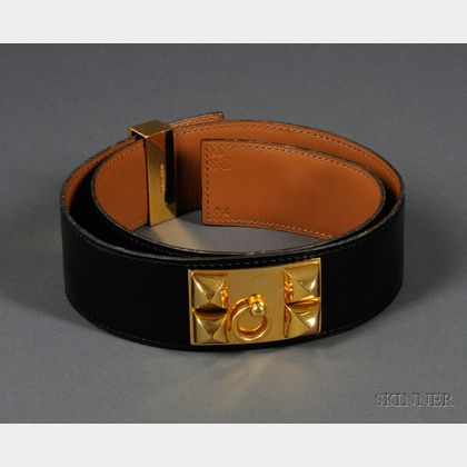 Black Box Leather Belt, Hermes