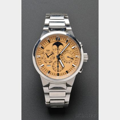 Stainless Steel "GST Chronograph Perpetual Calendar" Wristwatch, IWC Schaffhausen
