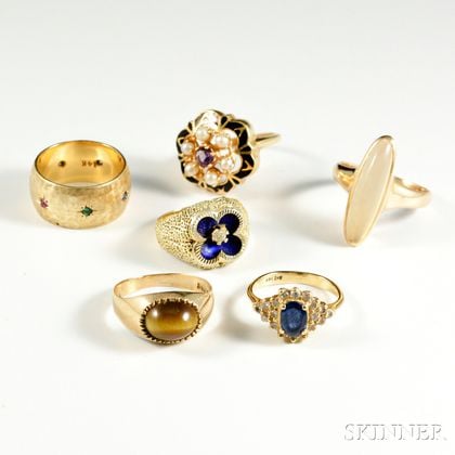 Sold at auction Six Gold Rings Auction Number 2911T Lot Number 1429 ...