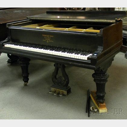 Steinway & Son Black Lacquer Baby Grand Piano
