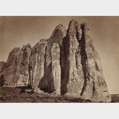 Timothy H. O'Sullivan (American, 1840-1882) South Side of Inscription Rock, N.M.