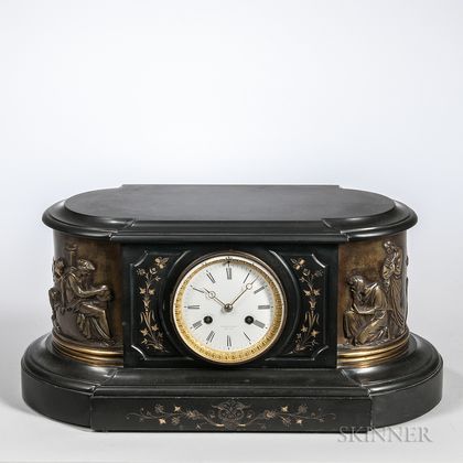 Tiffany & Co. Belgian Slate Mantel Clock