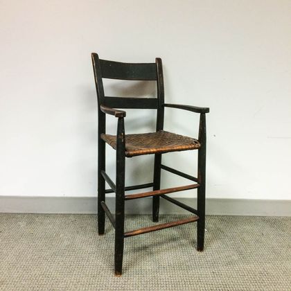 Black-painted Child's High Chair