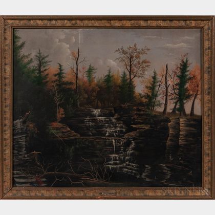 Attributed to James Hope (Vermont/New York, 1818-1892) Waterfall