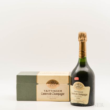 Taittinger Blanc de Blancs Comtes de Champagne 1989, 1 bottle (pc) 