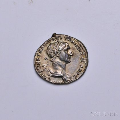 Roman Trajan Denarius. Estimate $100-200