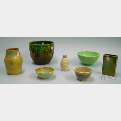 Seven Pieces of Art Pottery