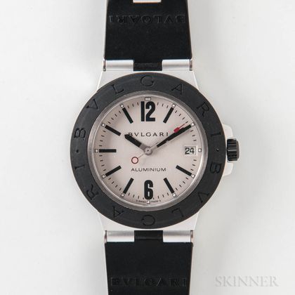 Bulgari "Diagono" AL 38 TA Man's Aluminum Automatic Wristwatch