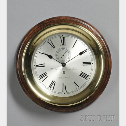 Brass Marine Wall Clock by the Waltham Clock Company