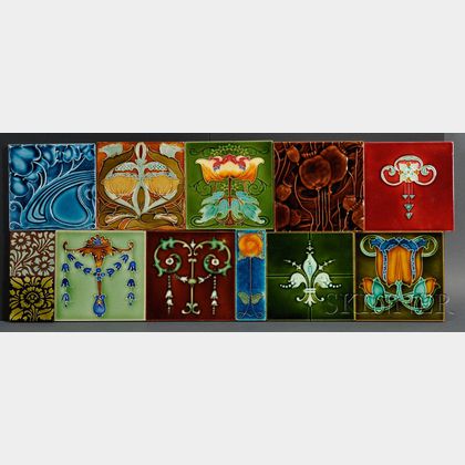 Thirty-five Decorative Tiles