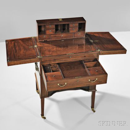 Regency Mahogany Harlequin-style Writing Desk