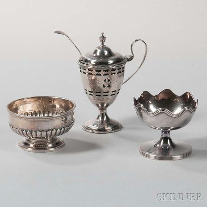 Three Pieces of George III Sterling Silver Tableware