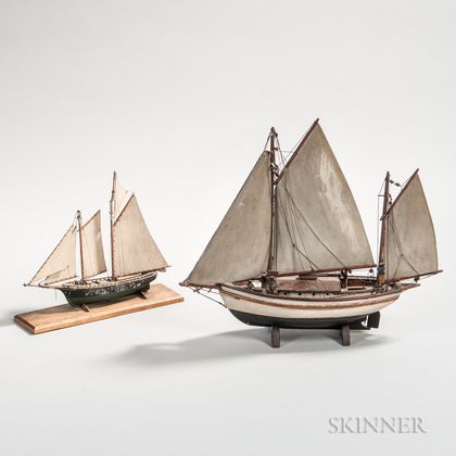 Two Small Sailboat Models