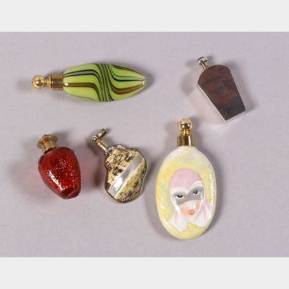 Five Whimsical Miniature Scent Vials