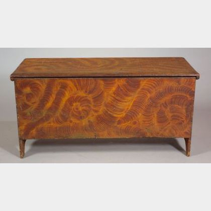 Pine Fancy Painted Six-board Chest