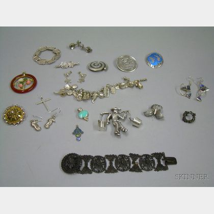Assorted Mostly Silver Jewelry