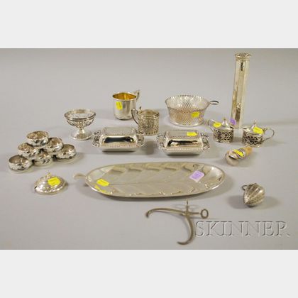 Group of Sterling and Silver Flatware Table, Flatware, and Serving Items