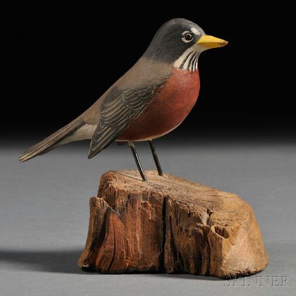 Jess Blackstone Miniature Carved and Painted Robin Figure
