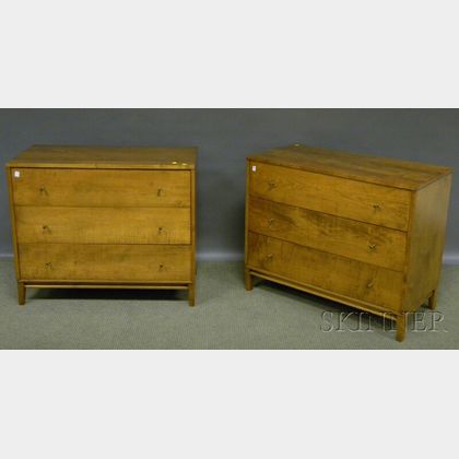 Pair of Paul McCobb Planner Group Maple Three-drawer Chests