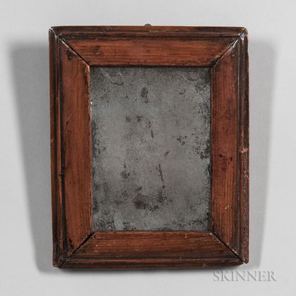 Small Early Mirror in a Molded Pine Frame
