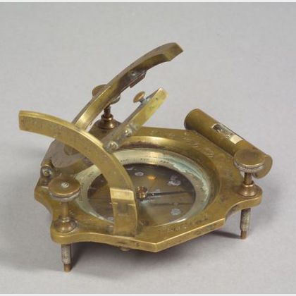 Brass Equinoctial Compass and Sundial for South America