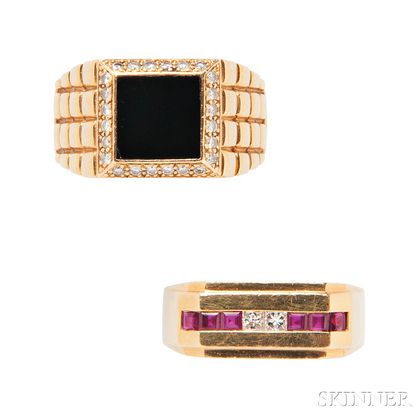 Two 18kt Gold Rings, Black, Starr & Frost