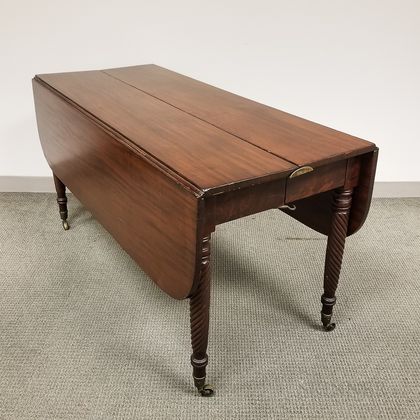 Classical Turned Mahogany Dining Table
