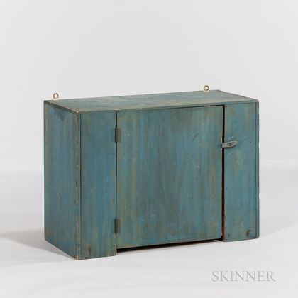 Small Blue Hanging Cupboard