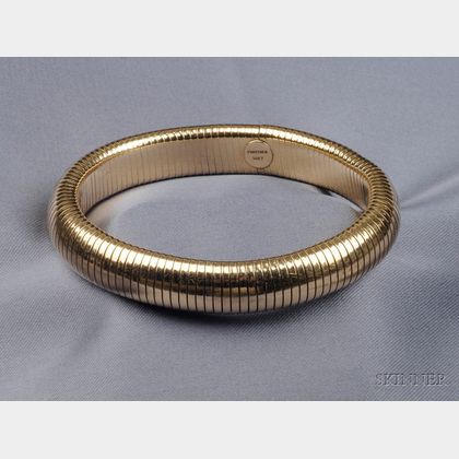Retro 14kt Gold Tubogas Bracelet, Forstner